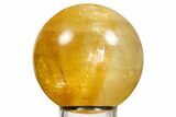 Polished Honey Calcite Sphere - China #322998-1